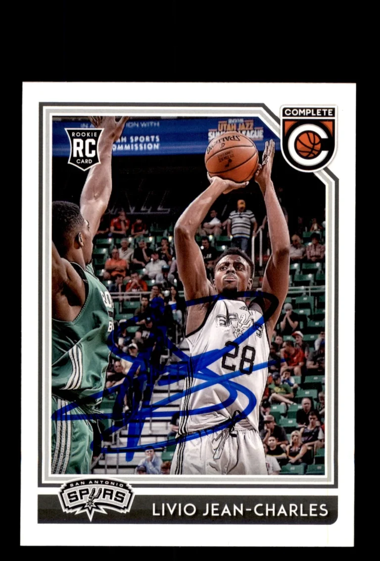 Signed Basketball Card Auto Livio Jean-Charles 2016-17 Panini Complete #308