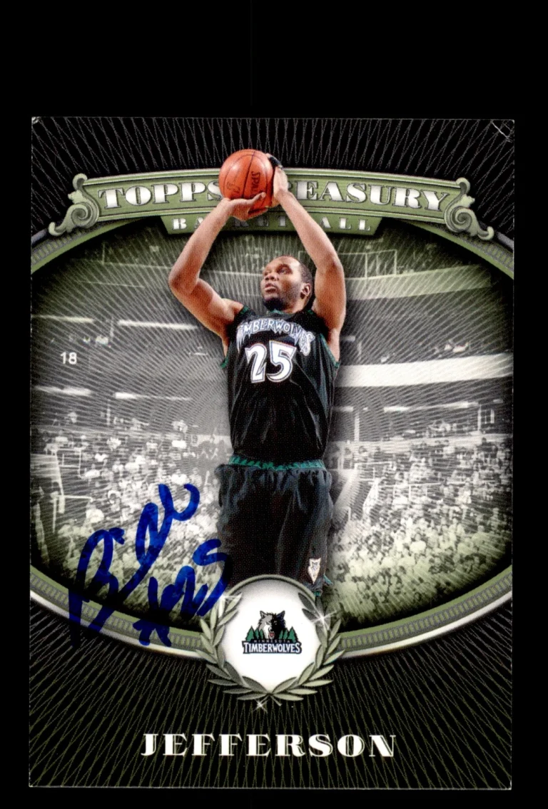 Signed Basketball Card Auto Al Jefferson 2008-09 Topps Treasury #53 Timberwolves