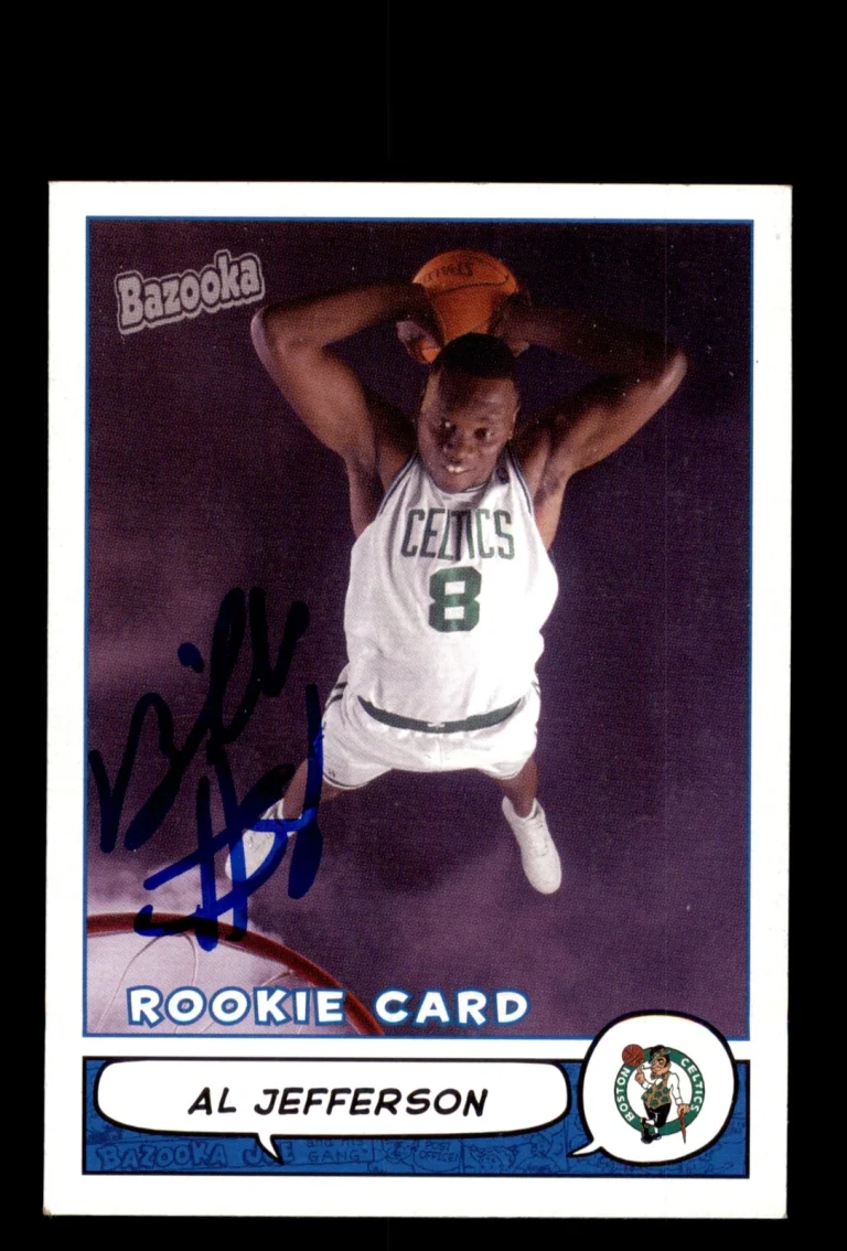 Signed Basketball Card Auto Al Jefferson 2004-05 Bazooka #195 Celtics
