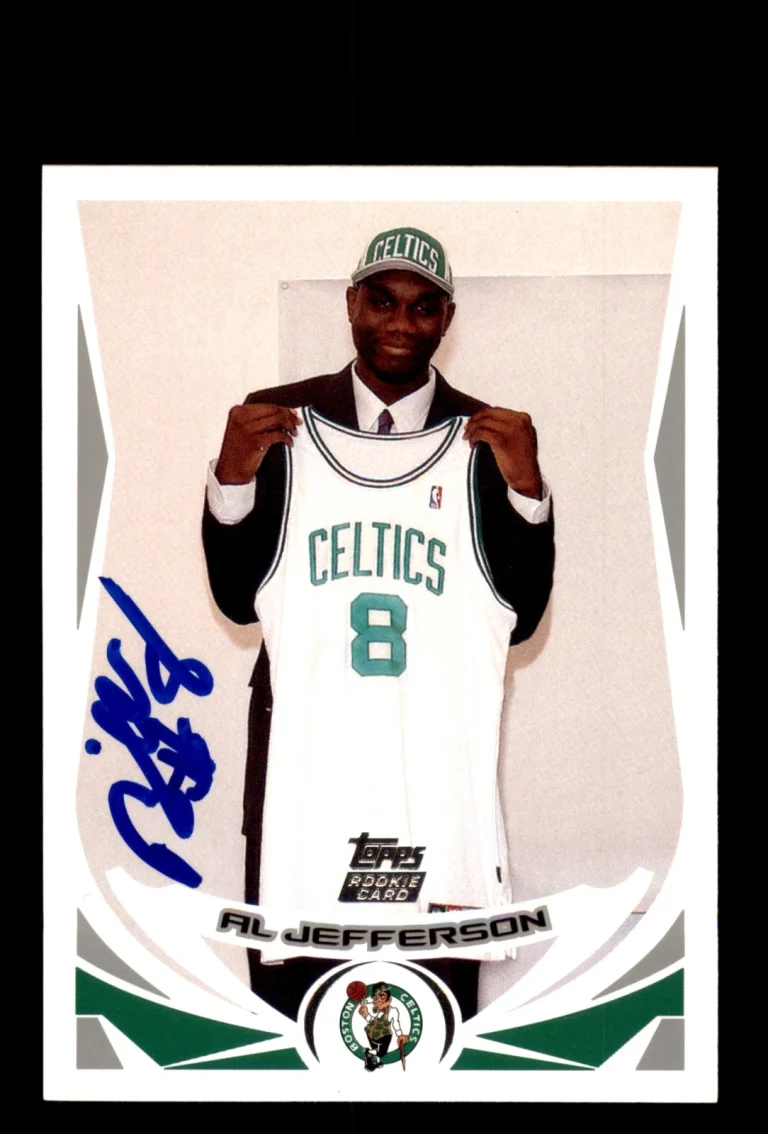 Signed Basketball Card Auto Al Jefferson 2004-05 Topps #235 Boston Celtics