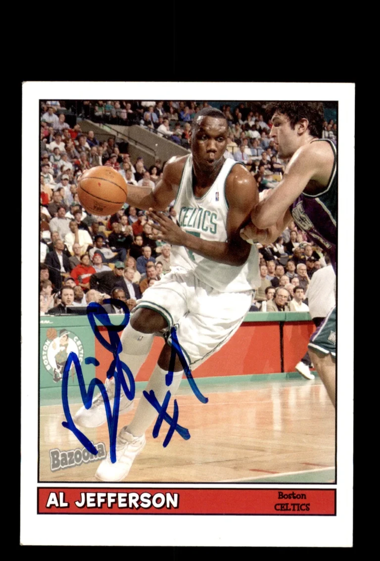 Signed Basketball Card Auto Al Jefferson 2005-06 Bazooka #4 Celtics