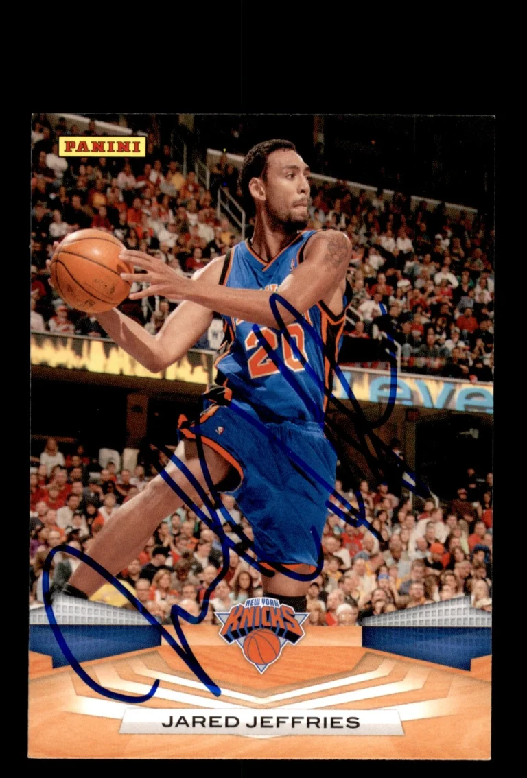 Signed Basketball Card Auto Jared Jeffries 2009-10 Panini #28 New York Knicks
