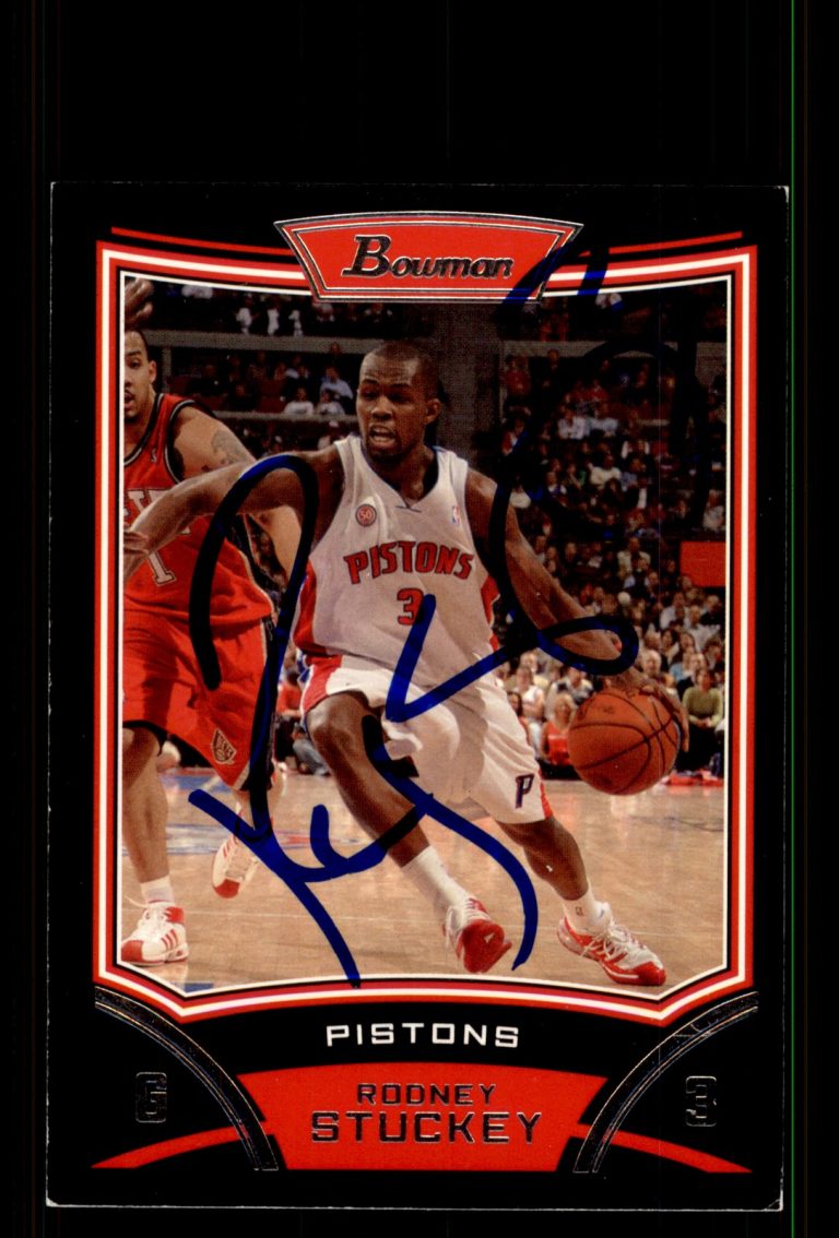 Signed Basketball Card Auto Rodney Stuckey 2008-09 Bowman #95 Detroit Pistons