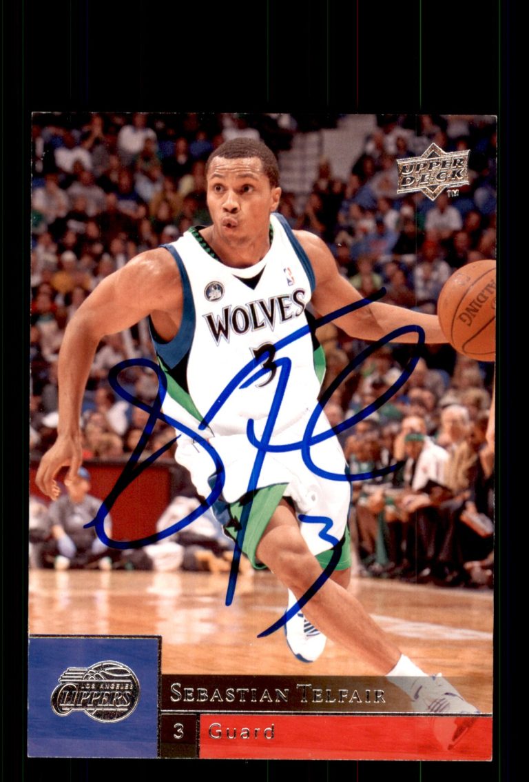 Signed Basketball Card Auto Sebastian Telfair 2009-10 Upper Deck #108 Clippers
