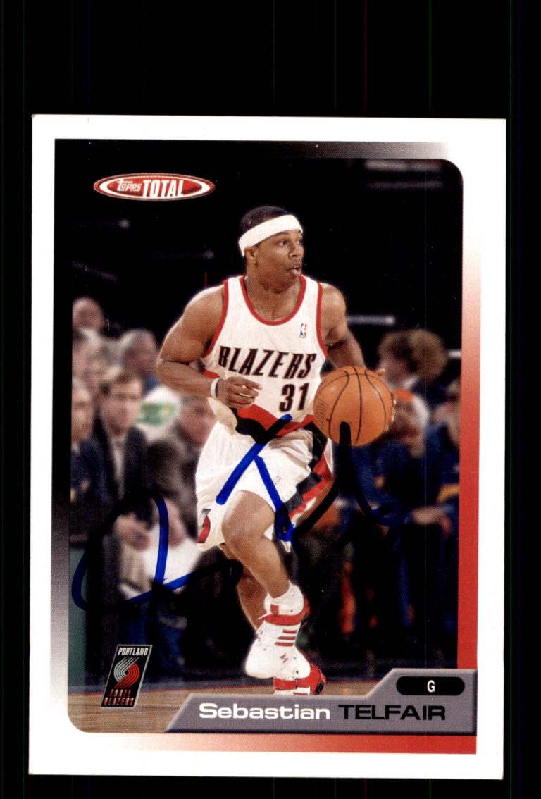 Signed Basketball Card Auto Sebastian Telfair 2005-06 Topps Total #110
