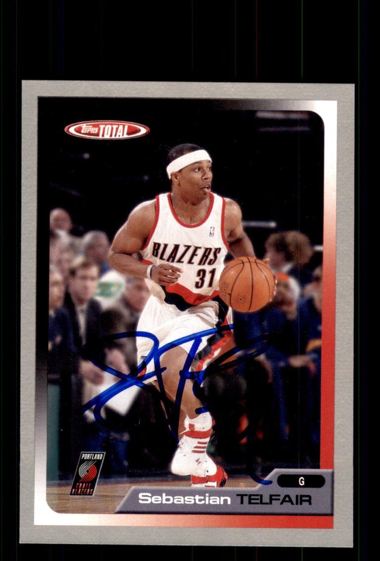 Signed Basketball Card Auto Sebastian Telfair 2005-06 Topps Total #110 Silver