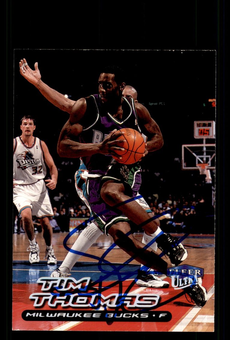 Signed Basketball Card Auto Tim Thomas 1999-00 Ultra #101 Bucks