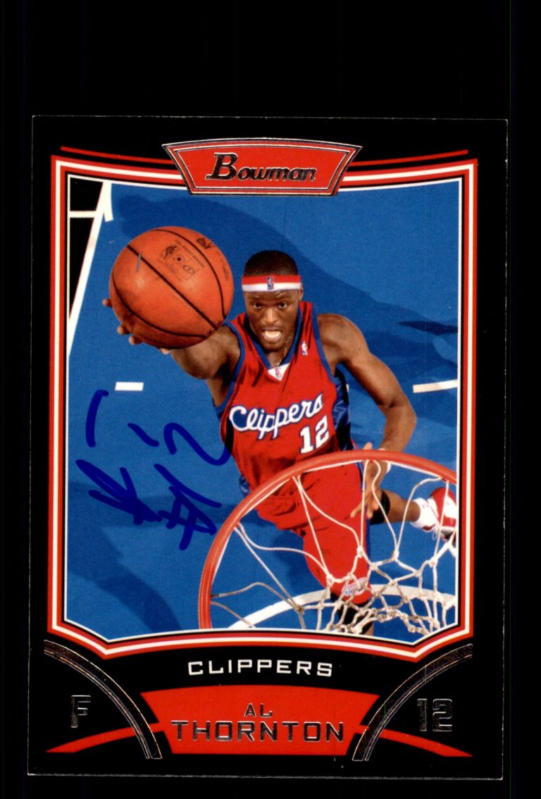 Signed Basketball Card Auto Al Thornton 2008-09 Bowman #29 Los Angeles Clippers