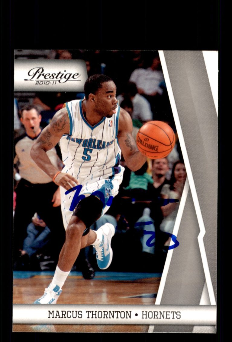 Signed Basketball Card Auto Marcus Thornton 2010-11 Panini Prestige #76 Hornets