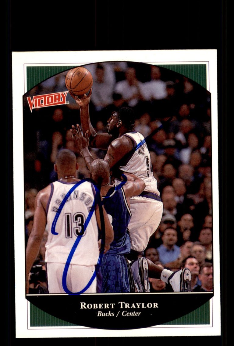 Signed Basketball Card Auto Robert Traylor 1999-00 Upper Deck Victory #147 Bucks