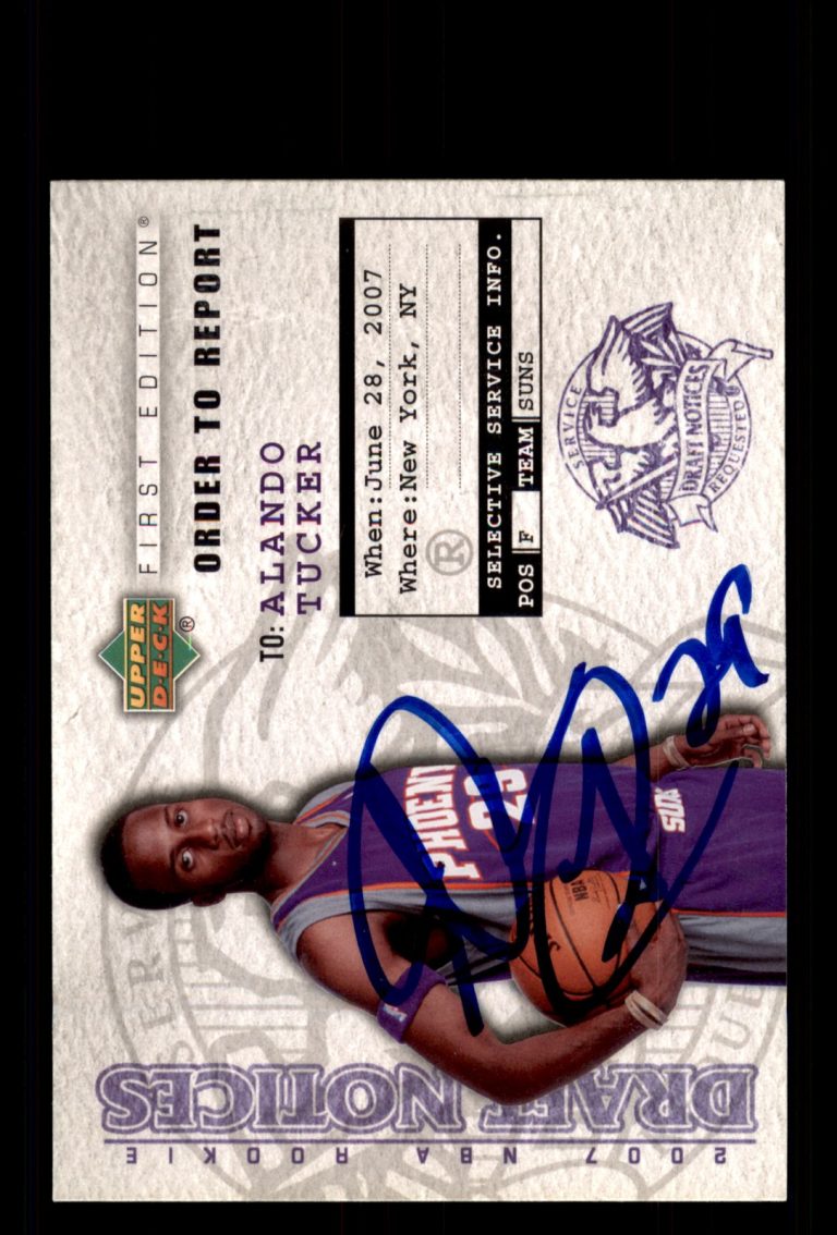 Signed Basketball Card Auto Alando Tucker 2007-08 Upper Deck First Edition #DN6