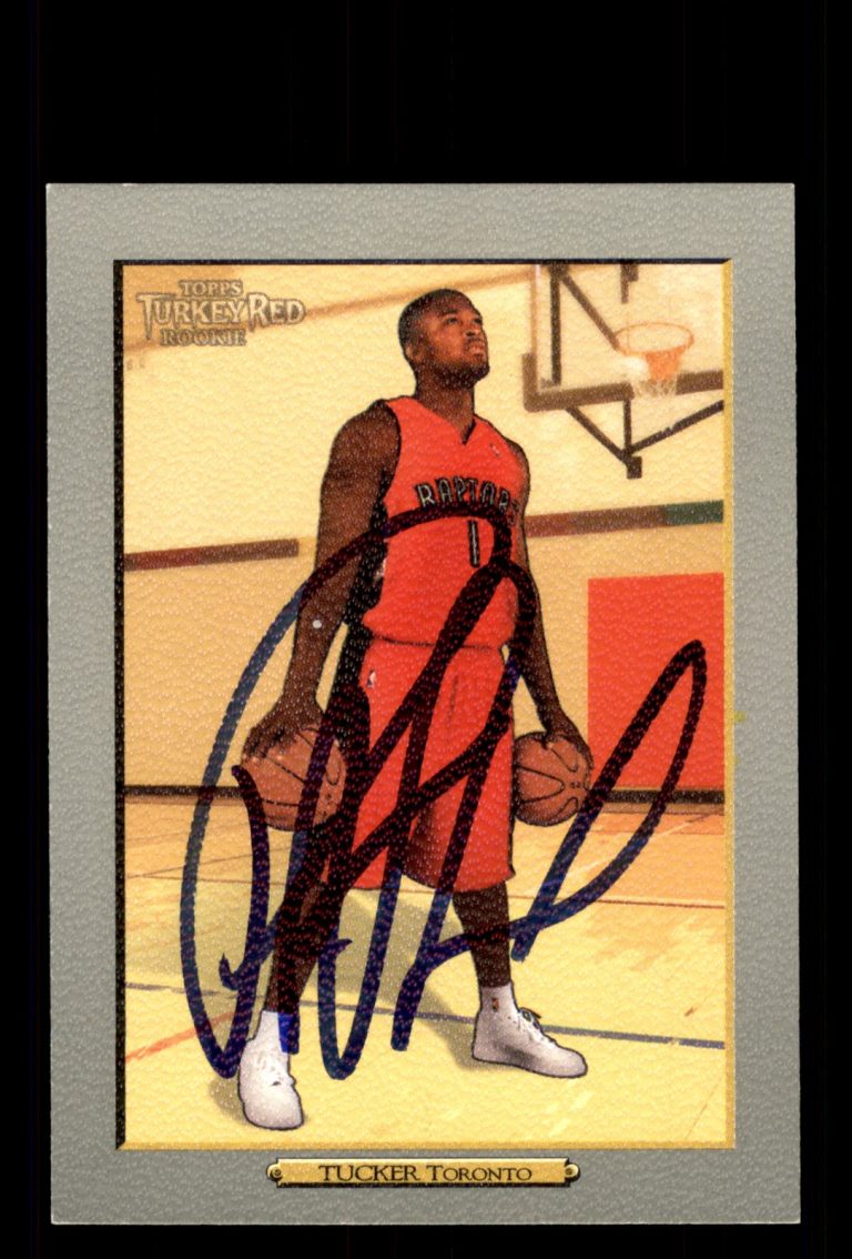 Signed Basketball Card Auto P.J. Tucker 2006-07 Topps Turkey Red #209 Raptors