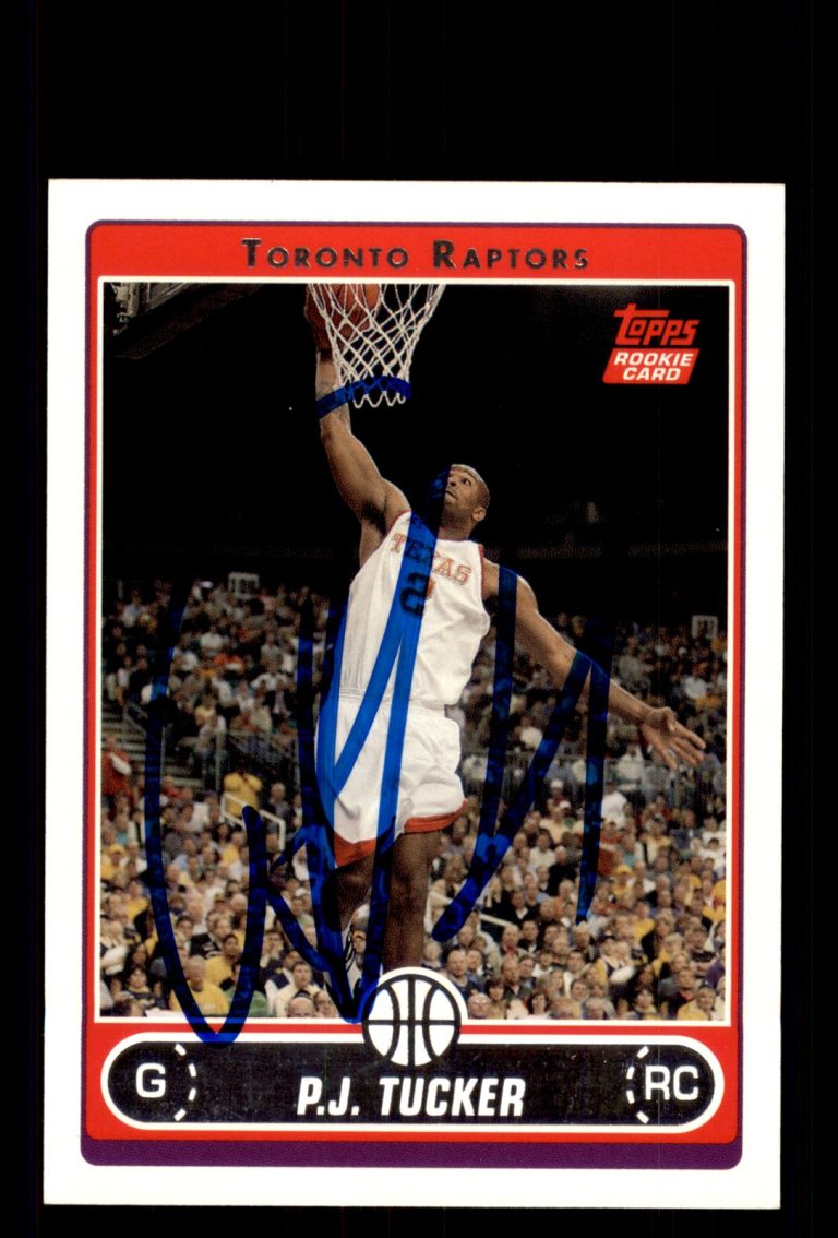 Signed Basketball Card Auto P.J. Tucker 2006-07 Topps #234 Toronto Raptors