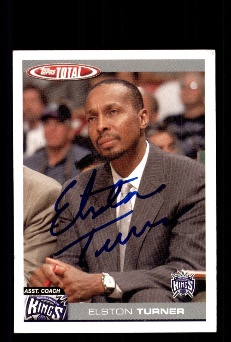 Signed Basketball Card Auto Elston Turner 2004-05 Topps Total #410 Kings