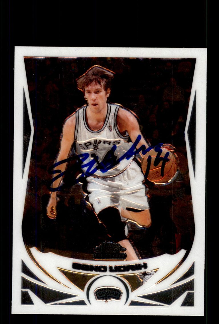 Signed Basketball Card Auto Beno Udrih 2004-05 Topps Chrome #193 Spurs