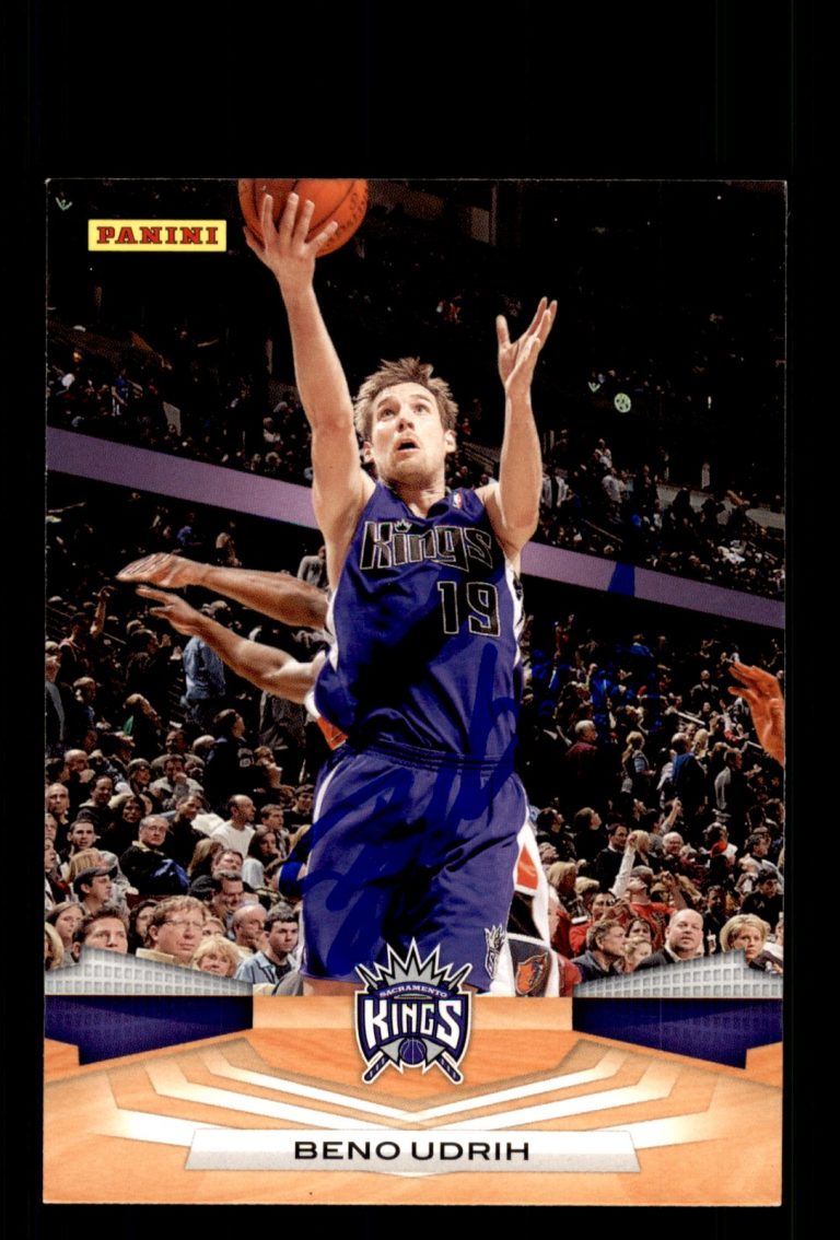 Signed Basketball Card Auto Beno Udrih 2009-10 Panini #291 Sacramento Kings