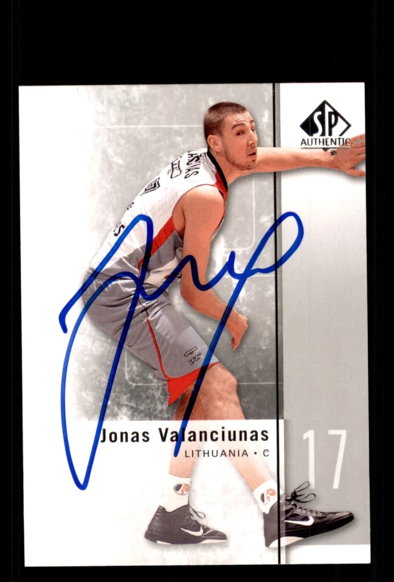 Signed Basketball Card Auto Jonas Valanciunas 2011-12 SP Authentic #39 Lithuania
