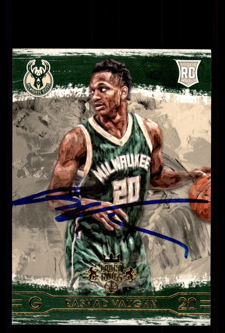 Signed Basketball Card Auto Rashad Vaughn 2015-16 Panini Court Kings #130 Bucks
