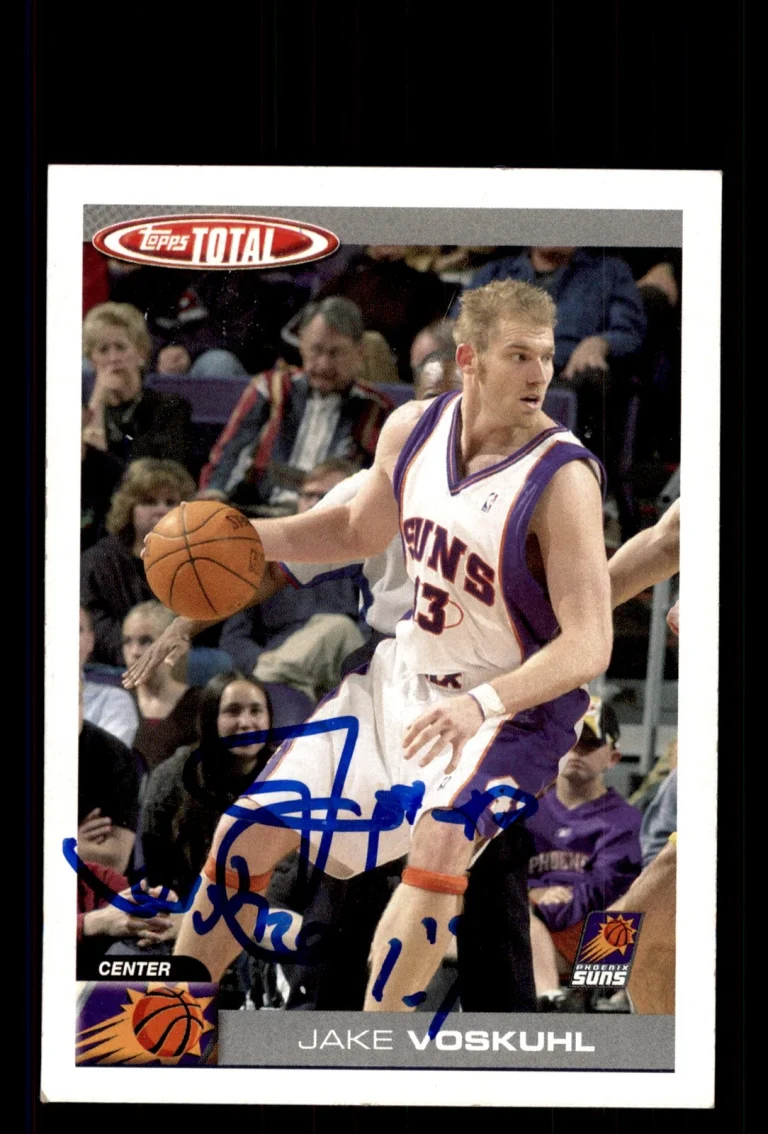 Signed Basketball Card Auto Jake Voskuhl 2004-05 Topps Total #255 Phoenix Suns