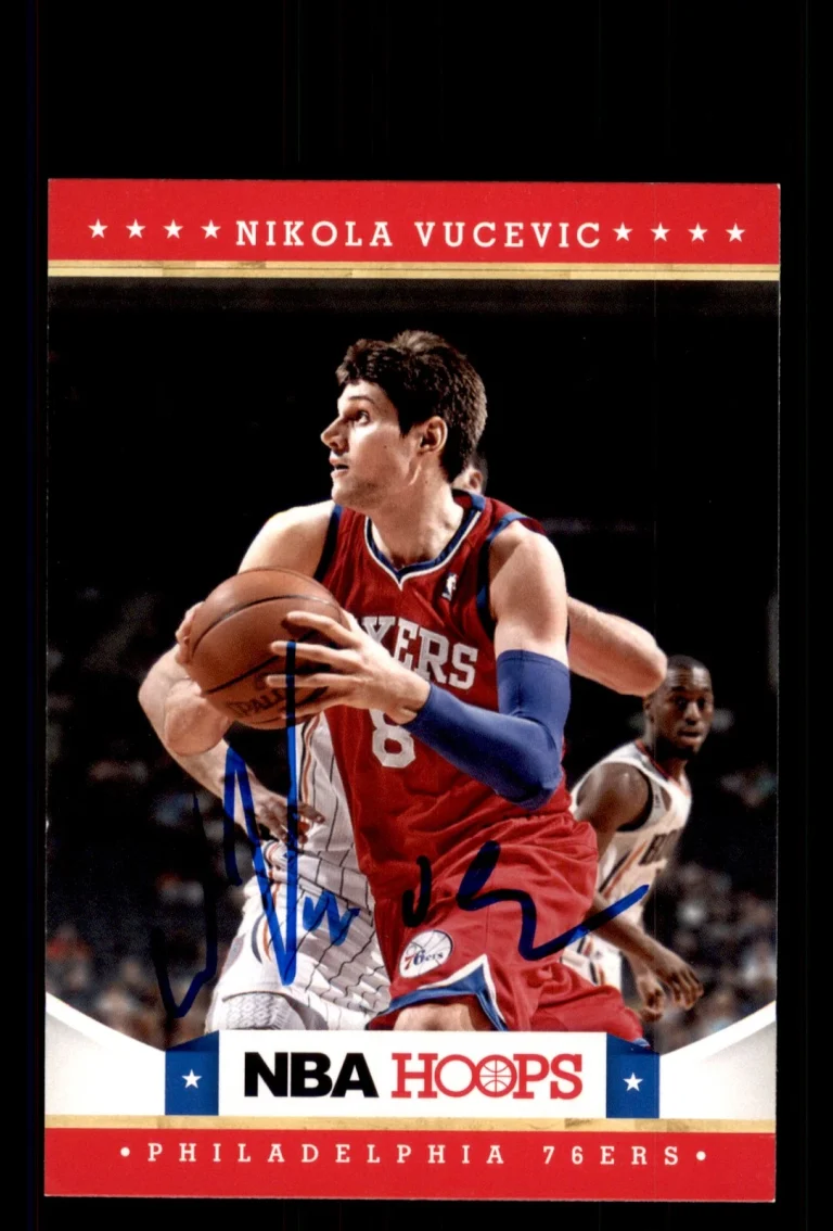 Signed Basketball Card Auto Nikola Vucevic 2012-13 Hoops #237 Philadelphia 76ers