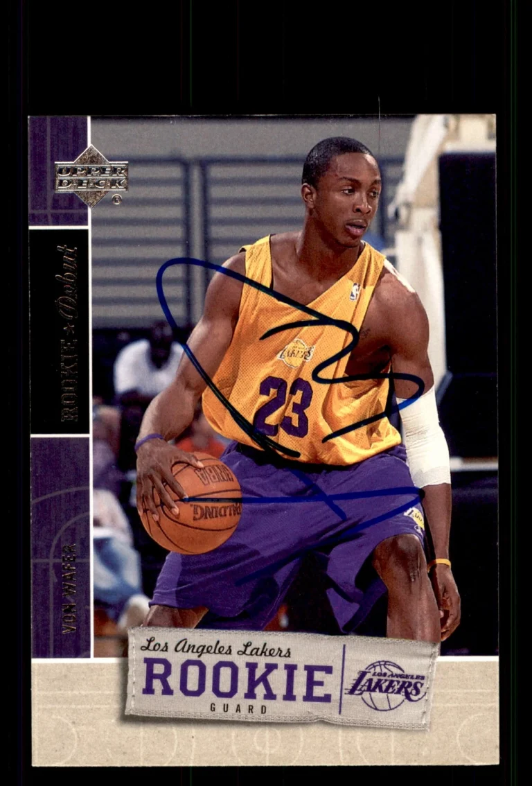 Signed Basketball Card Auto Von Wafer 2005-06 Upper Deck Rookie Debut #150