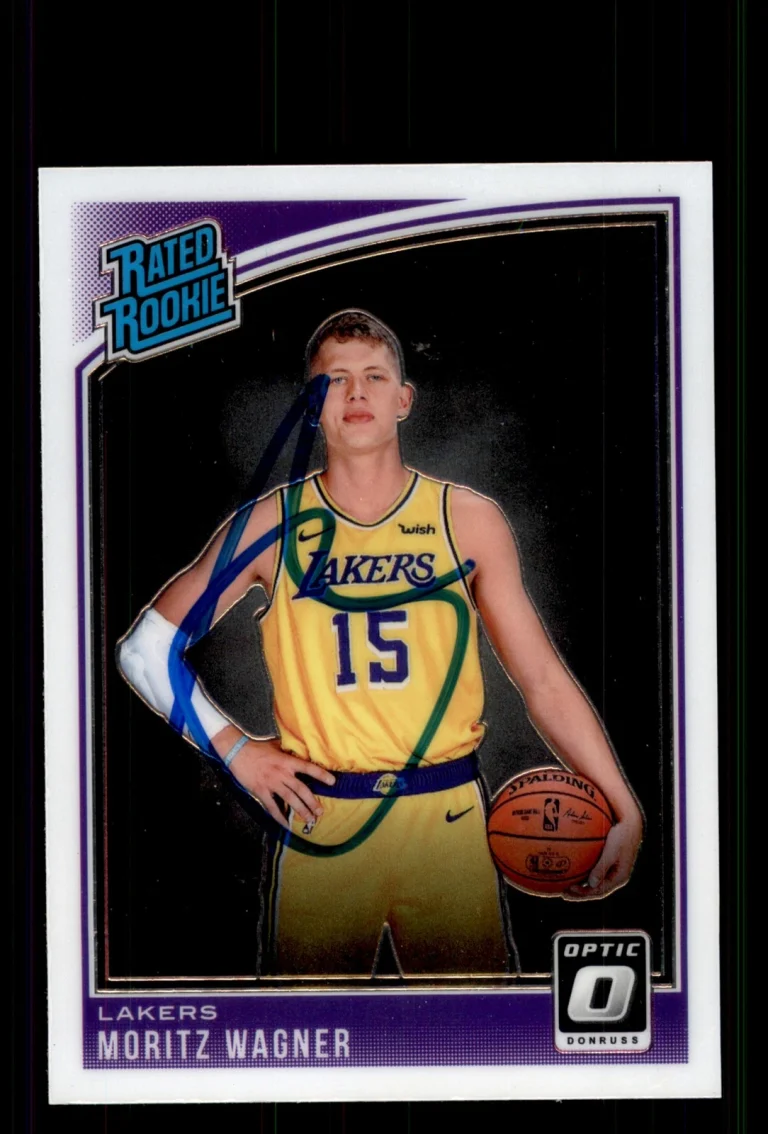 Signed Basketball Card Auto Moritz Wagner 2018-19 Donruss Optic #197 Lakers