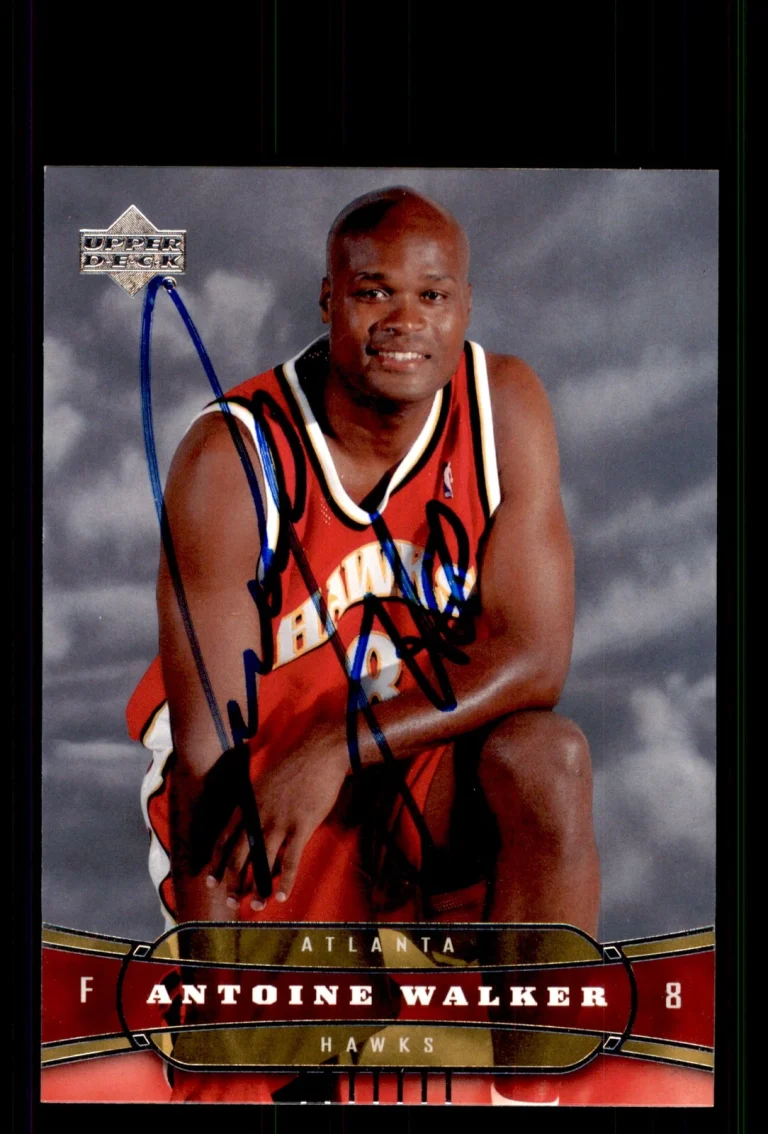 Signed Basketball Card Auto Antoine Walker 2004-05 Upper Deck #1 Atlanta Hawks