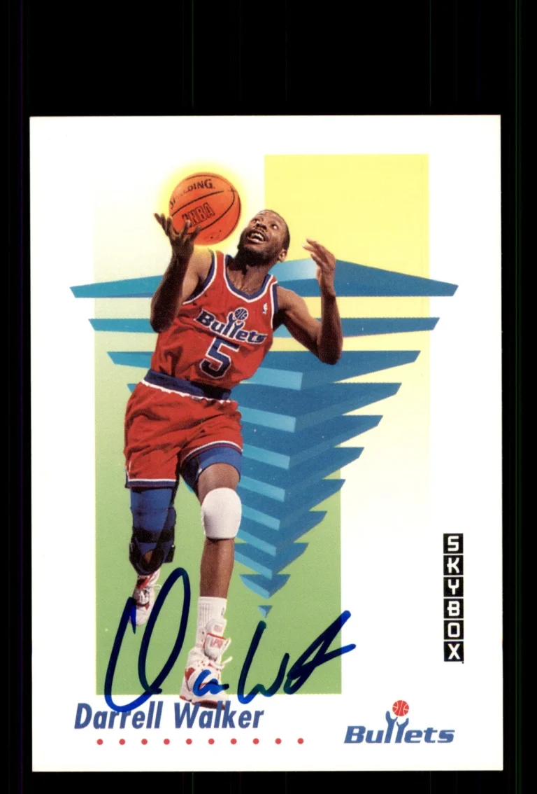 Signed Basketball Card Auto Darrell Walker 1991-92 SkyBox #295 Bullets