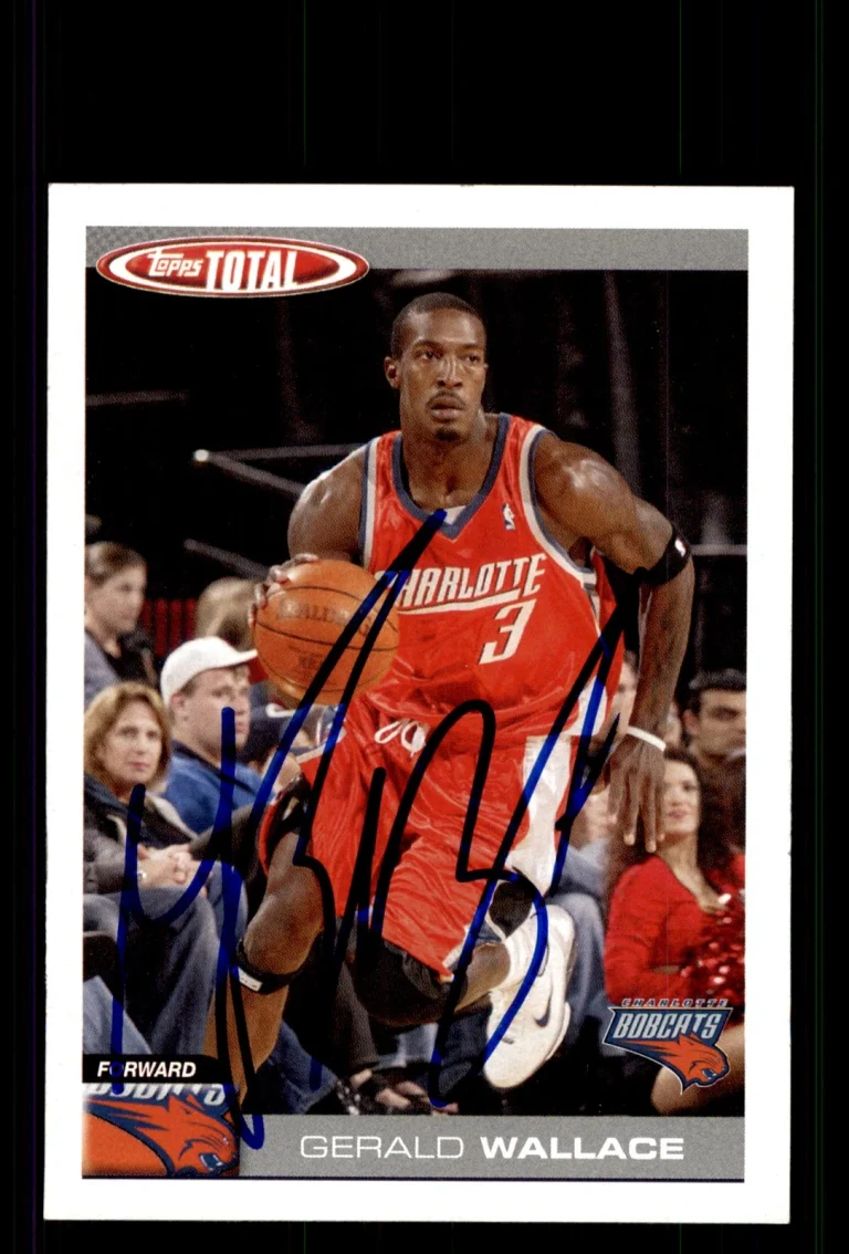 Signed Basketball Card Auto Gerald Wallace 2004-05 Topps Total #263 Bobcats