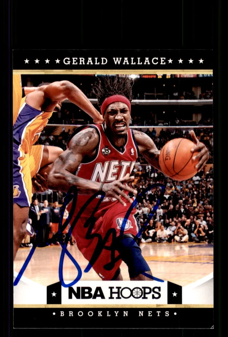 Signed Basketball Card Auto Gerald Wallace 2012-13 Hoops #13 Brooklyn Nets