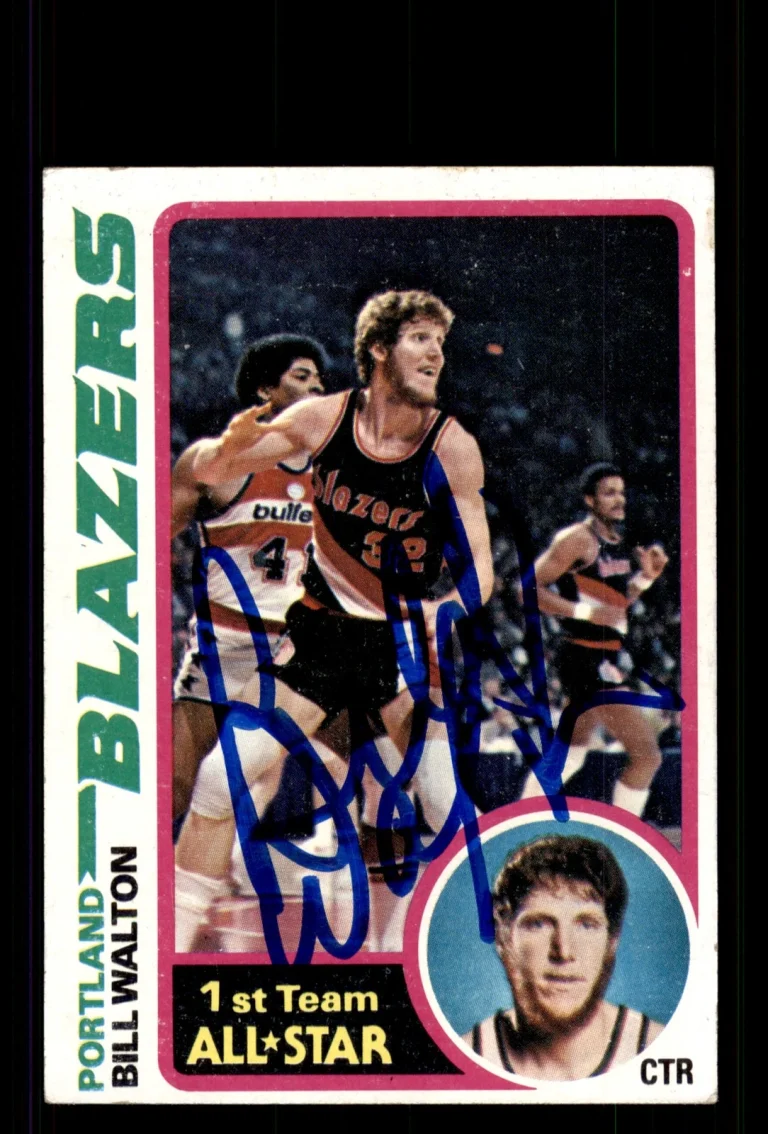 Signed Basketball Card Auto Bill Walton 1978-79 Topps #1 Portland Trail Blazers
