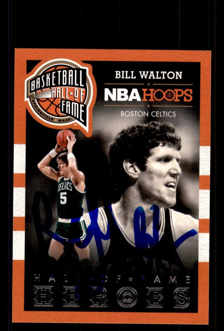 Signed Basketball Card Auto Bill Walton 2013-14 Hoops #6 Boston Celtics