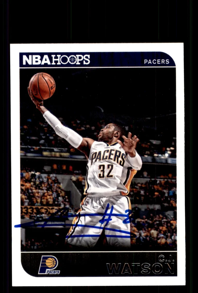 Signed Basketball Card Auto C.J. Watson 2014-15 Hoops #183 Indiana Pacers