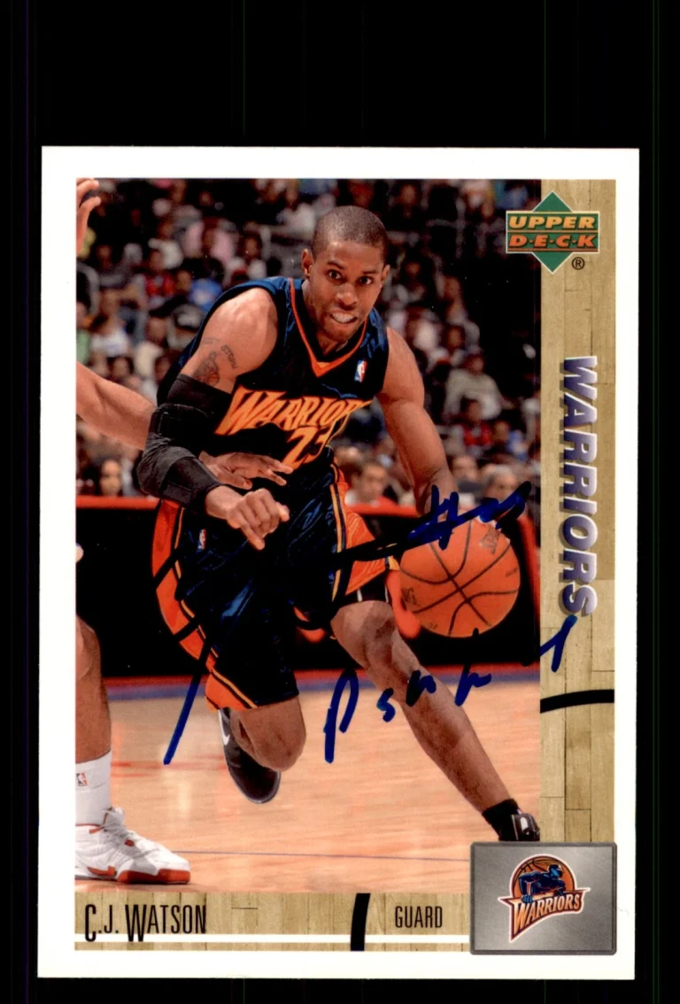 Signed Basketball Card Auto C.J. Watson 2008-09 Upper Deck Lineage #177
