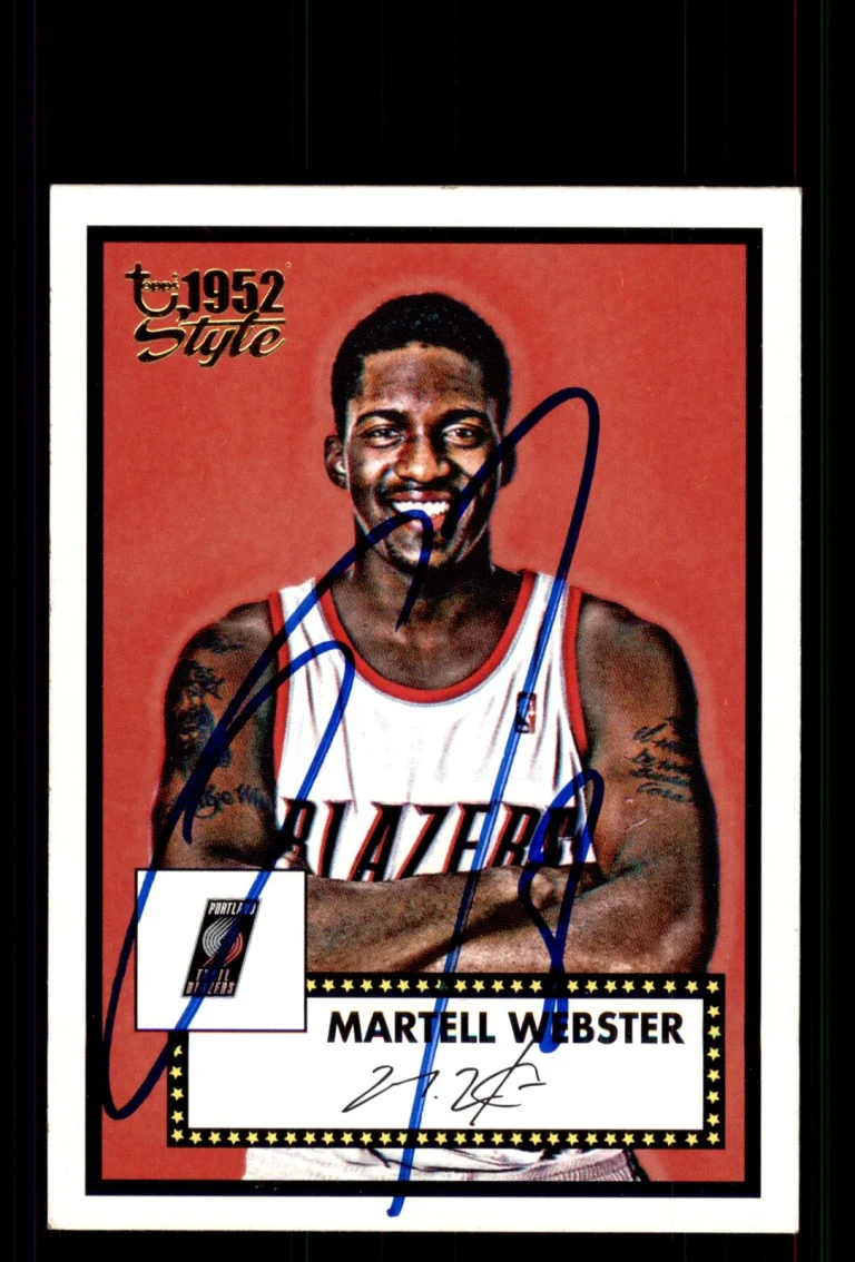 Signed Basketball Card Auto Martell Webster 2005-06 Topps 1952 Style #140