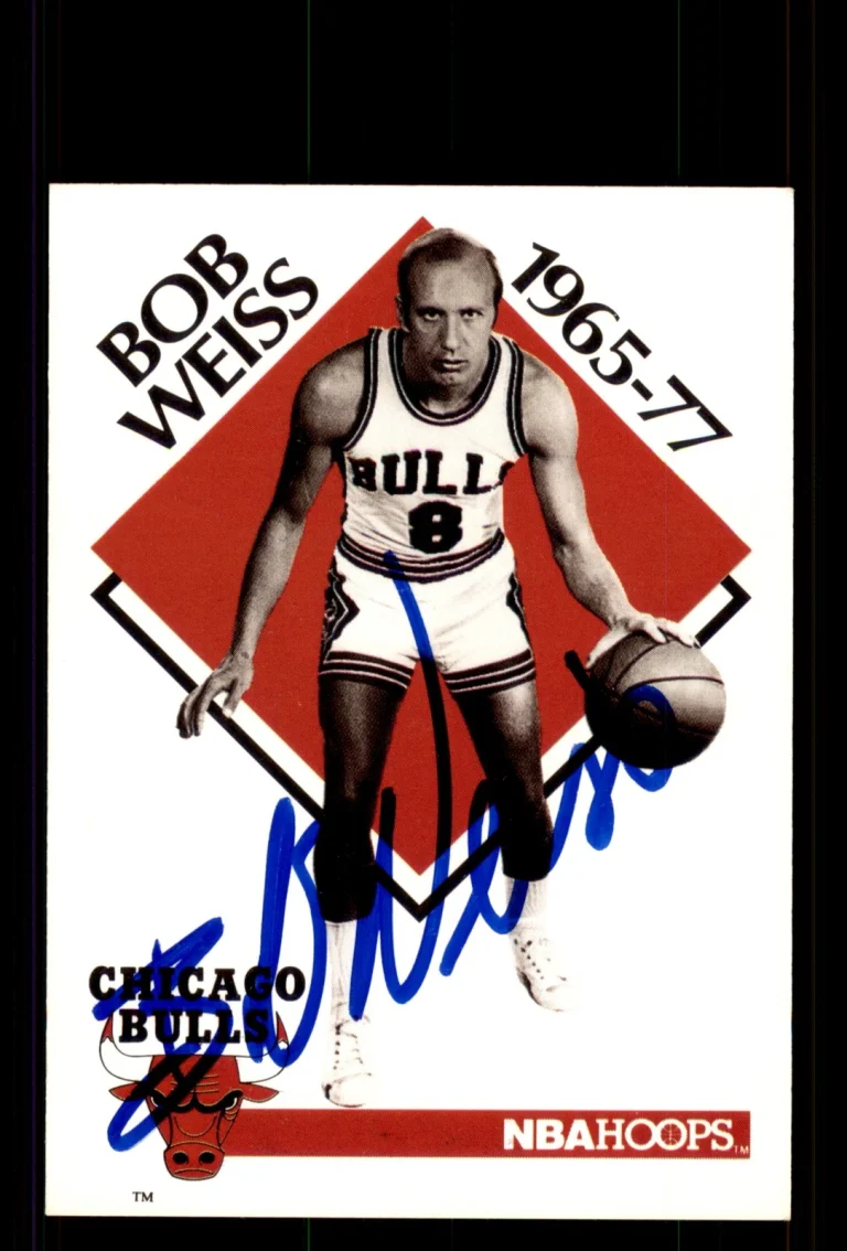 Signed Basketball Card Auto Bob Weiss 1990-91 Hoops #346
