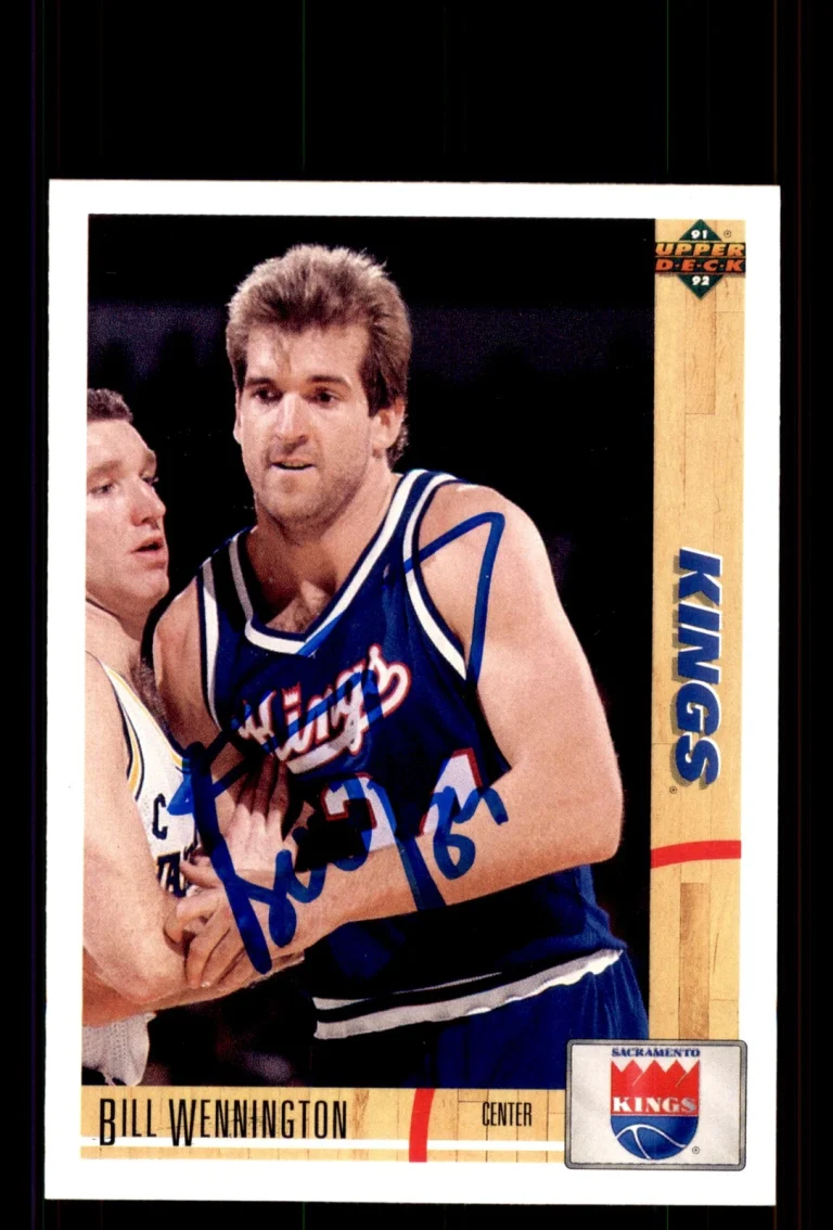 Signed Basketball Card Auto Bill Wennington 1991-92 Upper Deck #399 Kings