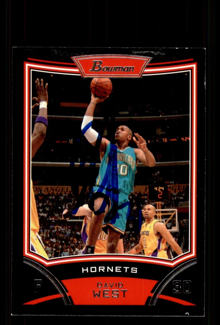 Signed Basketball Card Auto David West 2008-09 Bowman #48 New Orleans Hornets
