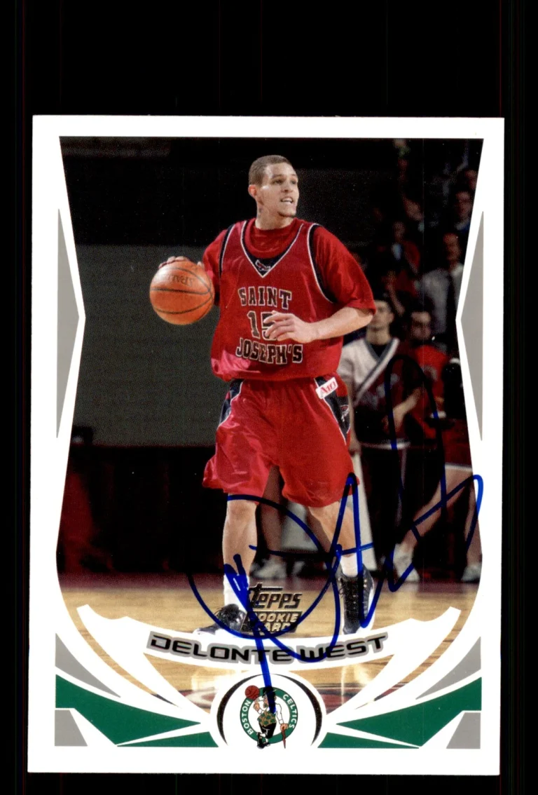 Signed Basketball Card Auto Delonte West 2004-05 Topps #244 Boston Celtics