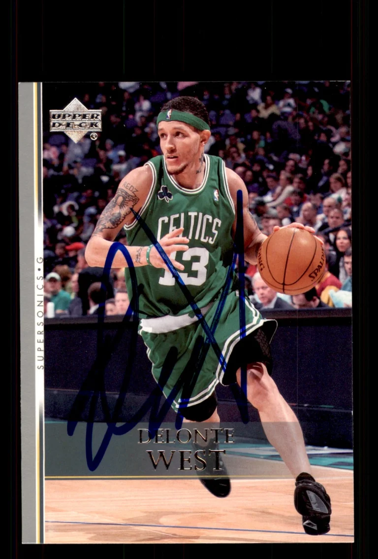Signed Basketball Card Auto Delonte West 2007-08 Upper Deck #90 SuperSonics