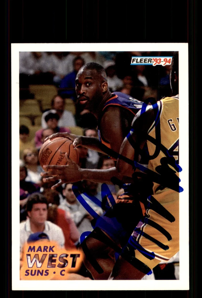 Signed Basketball Card Auto Mark West 1993-94 Fleer #171 Suns