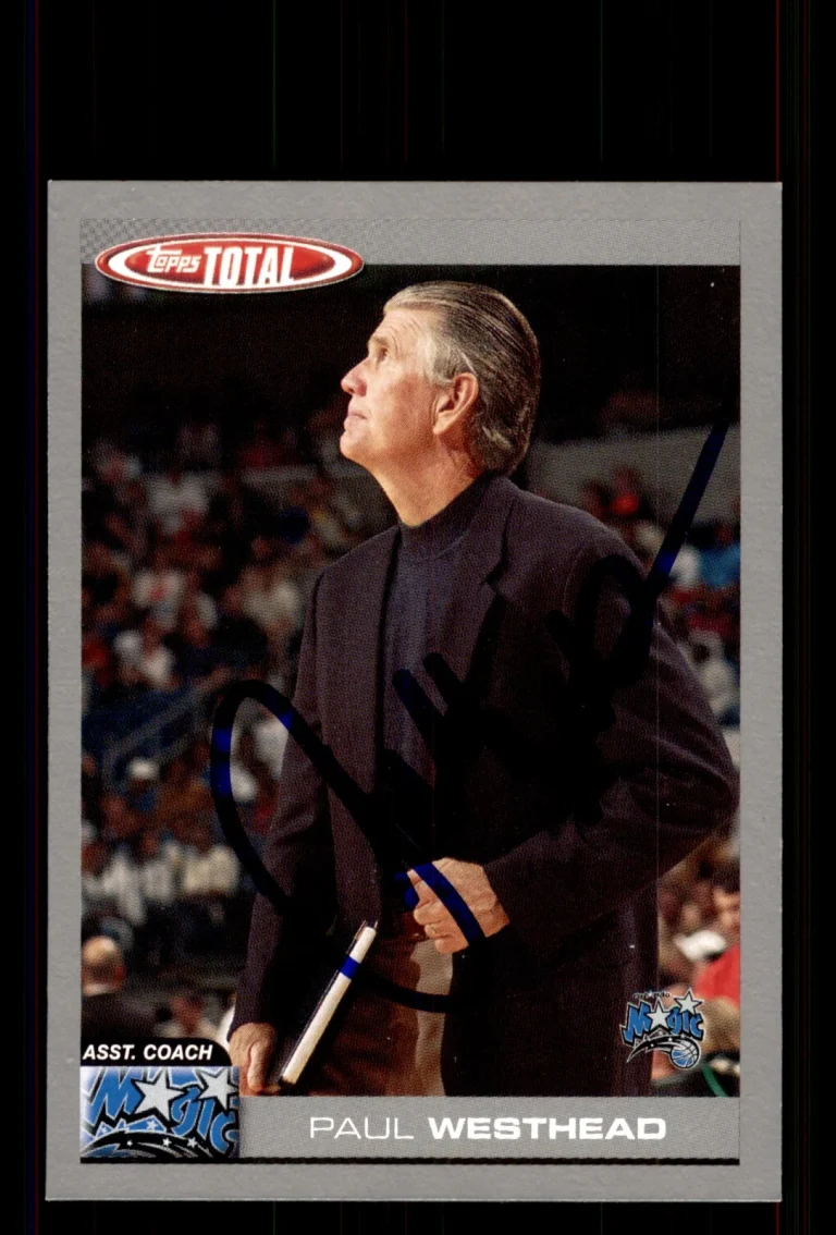 Signed Basketball Card Auto Paul Westhead 2004-05 Topps Total #402 Orlando Magic