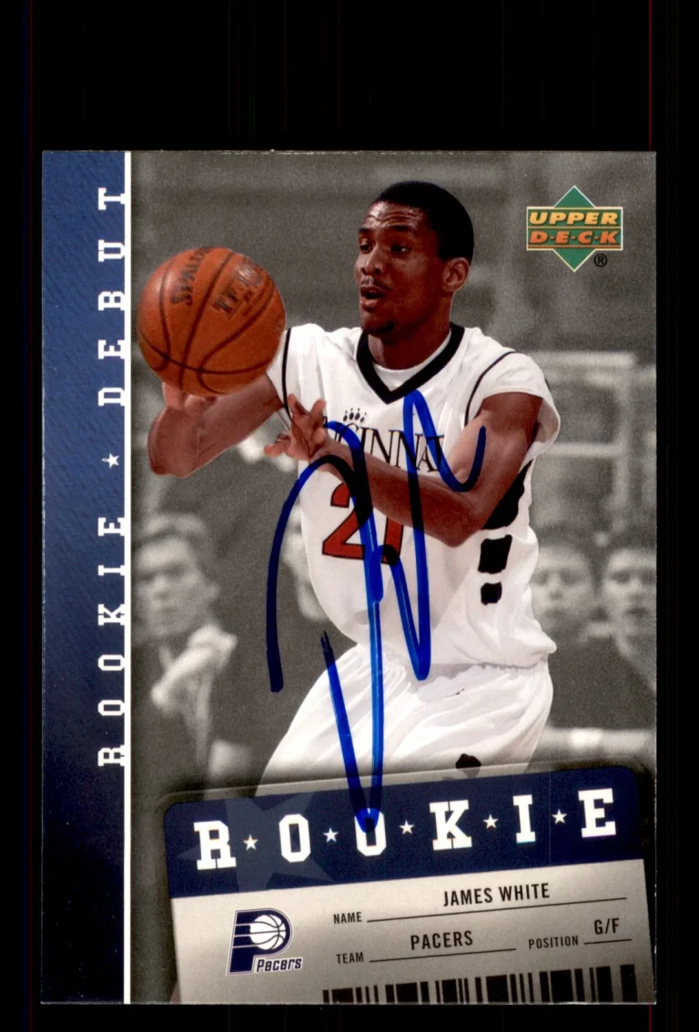 Signed Basketball Card Auto James White 2006-07 Upper Deck Rookie Debut #144