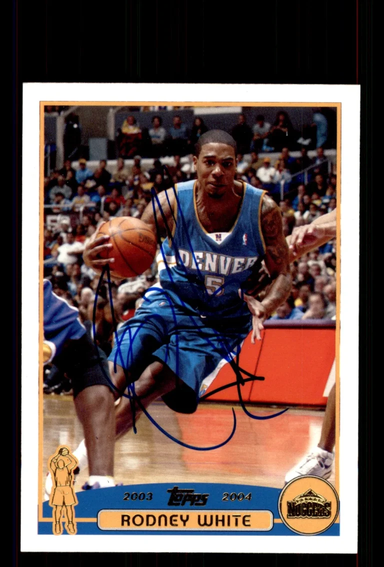 Signed Basketball Card Auto Rodney White 2003-04 Topps #108 Denver Nuggets