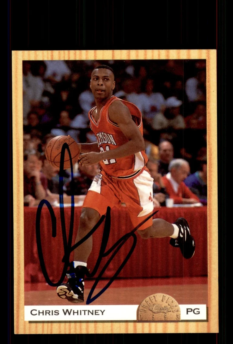 Signed Basketball Card Auto Chris Whitney 1993 Classic Draft Picks #79
