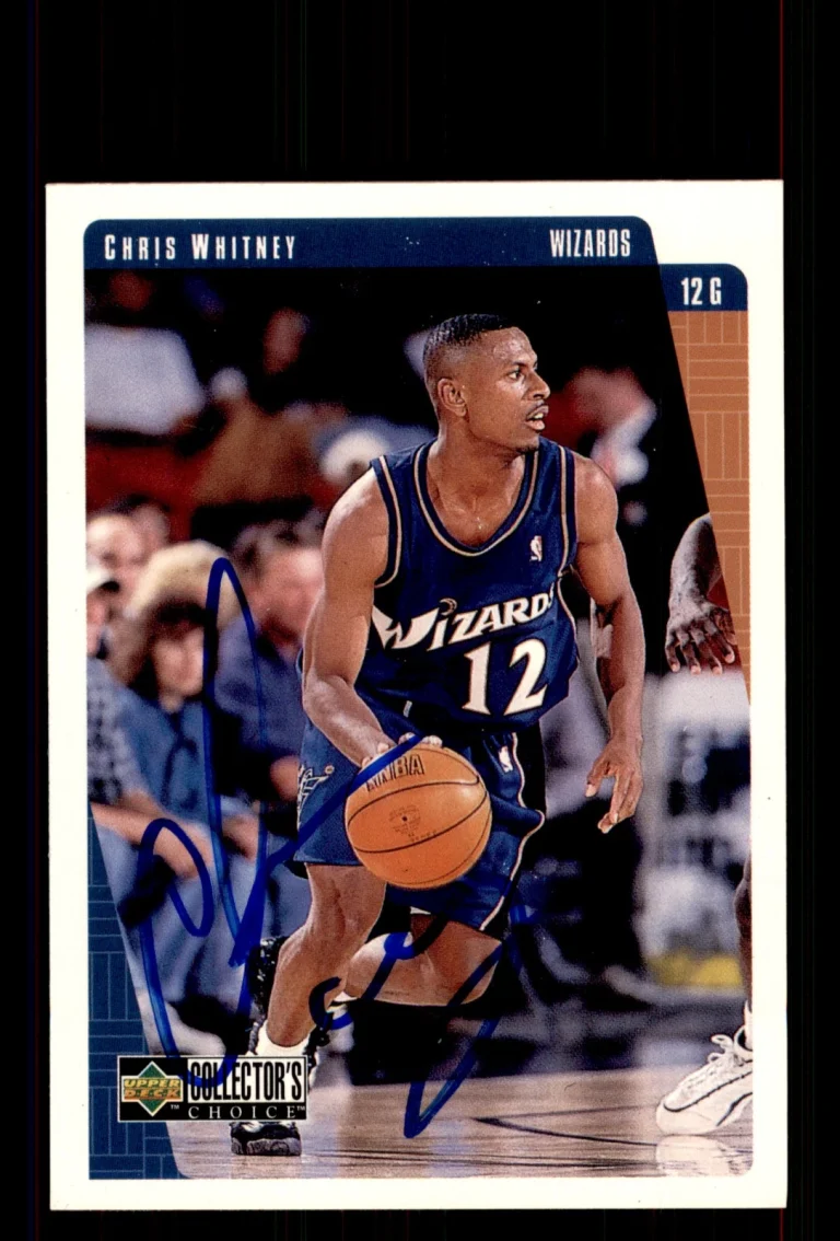 Signed Basketball Card Auto Chris Whitney 1997-98 Collector's Choice #355