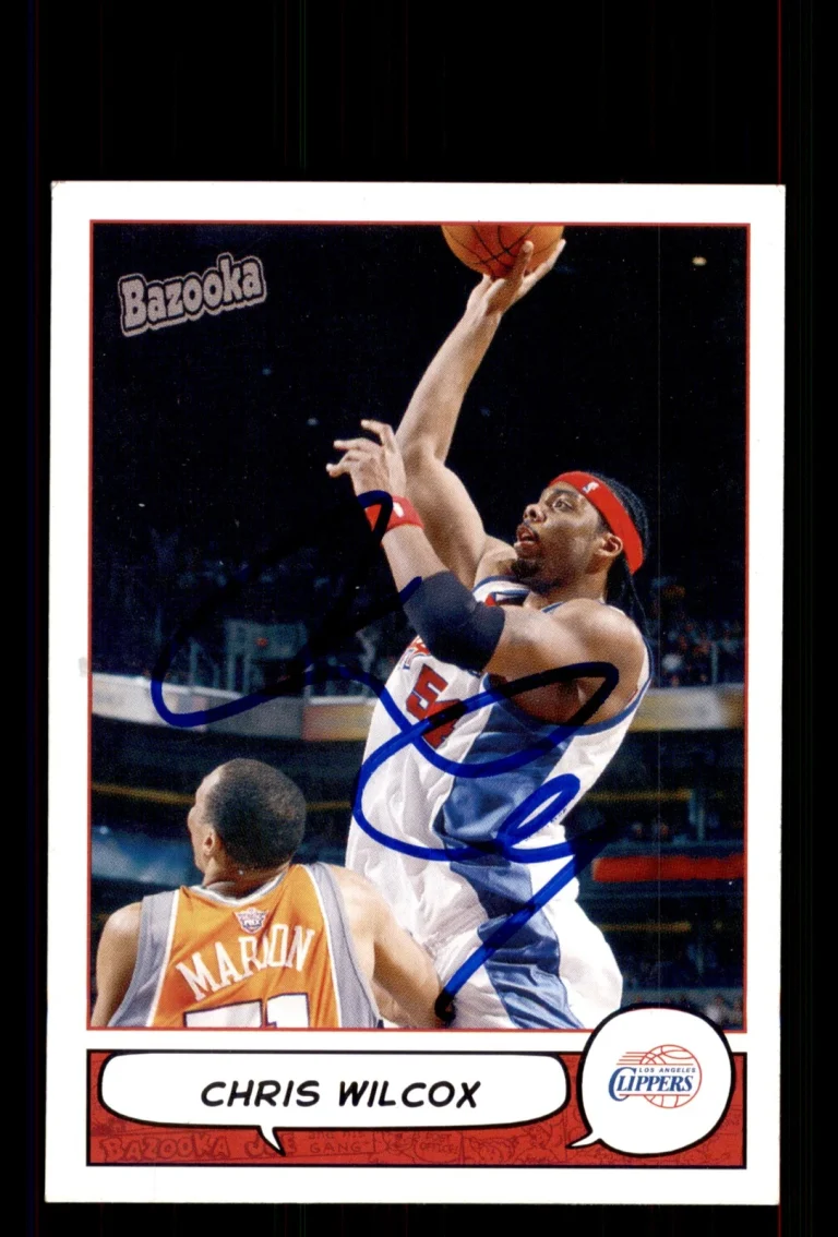Signed Basketball Card Auto Chris Wilcox 2004-05 Bazooka #24 Clippers