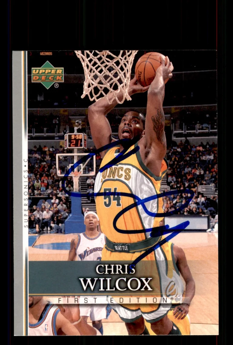 Signed Basketball Card Auto Chris Wilcox 2007-08 Upper Deck First Edition #77