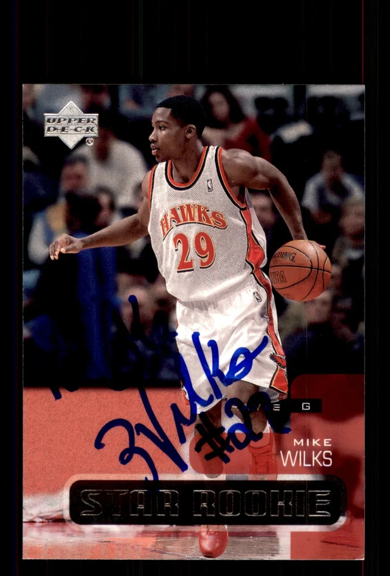 Signed Basketball Card Auto Mike Wilks 2002-03 Upper Deck #416 Atlanta Hawks