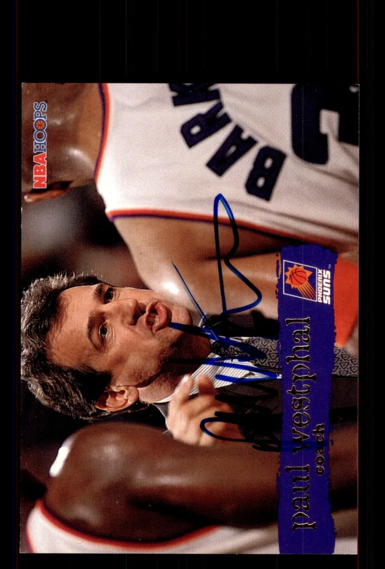 Signed Basketball Card Auto Paul Westphal 1995-96 Hoops #189 Phoenix Suns